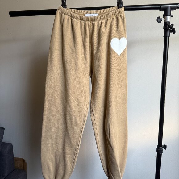 SPRWMN Heart Sweatpants with Heart Detail in Khaki Size XS - Picture 1 of 4